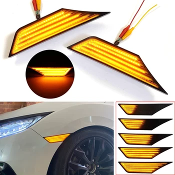 2 бр. LED мигач Страничен Габаритный Фенер За Honda Civic 10-то поколение Седан, Купе, Хетчбек 2016 2017 2018 Динамичен Led светлини
