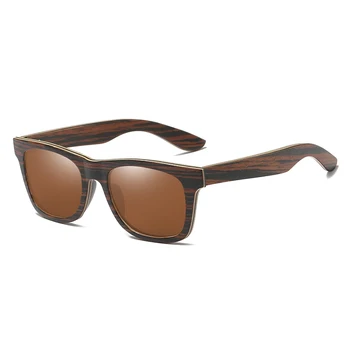 Слънчеви Очила от дърво марка на GM Поляризирани, Ръчна изработка На дървена Рамка от естествен черно дърво и приемат Доставка S043