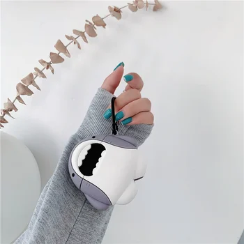 3D акула шаблон Силиконови Защитни капаци за слушалки за Huawei Freebuds 4и Калъф Сладък Карикатура Безжична Bluetooth Слушалка на Кутията