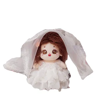 Комплект сватбена рокля 20 см. плюшен кукла аниме кукла комплект дрехи 20 см. плюшен играчки аксесоари за кукли подарък