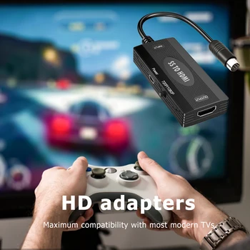Практически видео игра конзола СС към HDMI-Съвместим адаптер за Sega Saturn HD TV Converter Телевизионен Конектор Аксесоари за устройства