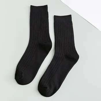 Есен-Зима Чист Цвят Мъжки Чорапи Памук Топли черно-бели Щастливи Чорапи за Мъже Подаръци за Мъже, 39-44 387 евро