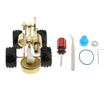 Метален Въздушен двигател на Стърлинг Детски Научни Образователни Играчки Научен led лампа