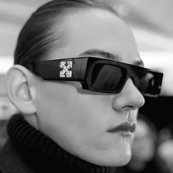 Модерни правоъгълни Маркови Слънчеви очила Дамски Реколта Класически очила 2021 Мъжки Тенденция Слънчеви Очила Нюанси на анти-uv UV400