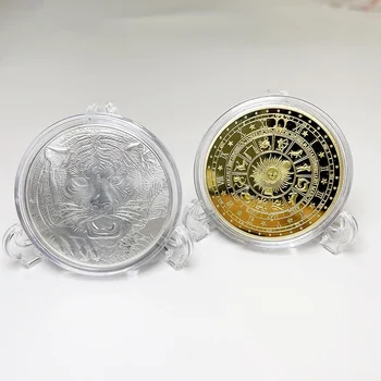 2022 Китайската Нова Година е Годината на Тигъра Оригиналната Възпоменателна монета Биметаллическая Колекция от Китай Зодиакални Годината на Тигъра Монети, Накити Занаяти