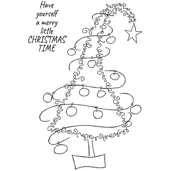 Нова Коледно дърво с Борови шишками Прозрачни печати за изработка на поздравителни картички направи си САМ Хартиена албум за Scrapbooking Без щанци за рязане на метал 2021