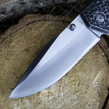 Открит Многофункционален Изкован Нож с Дръжка от палисандрово дърво 440C Преносим Нож, Джобен Нож за самозащита Ножове за оцеляване