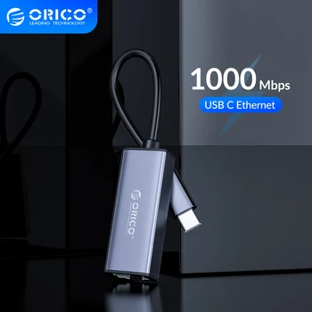 Мрежова карта ORICO Lan USB3.0 Ethernet Адаптация тип C външна мрежова карта RJ-45 гигабита за MAC Windows 10 PC Xiaomi