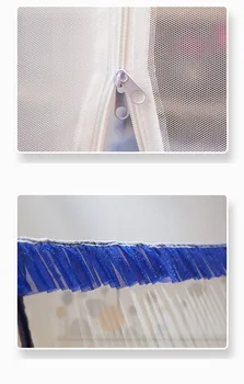 Синя Сгъваема mosquito net За Двойно Легло ,Преносим Окото Легло-Палатка За употреба на Открито, Детско Легло с Мрежесто Балдахин ,moustiquaire 1 бр.