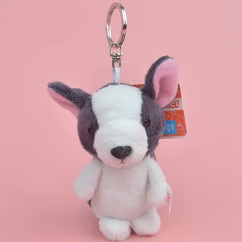 1 Бр. Тъмно-бяла Кучето е Малък Плюшен Подвесная Играчка, Детска Кукла Ключодържател / Ключодържател Подарък Безплатна Доставка