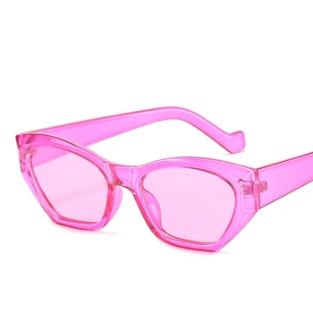 Слънчеви очила LONSY Cateye За жени 2021 Реколта Малки слънчеви очила с кошачьим око Дамски Дизайнерски очила с UV400 Oculos De Sol