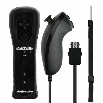 Безжична Bluetooth съвместим ГеймПад Дистанционно Управление с Джойстик Лявата Ръка+Нунчак Допълнително Движение Плюс За Wii /Wii U