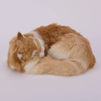 нов симулатор на спящата котка реалистичен творчески подарък за жълта котка 25x20x11 см