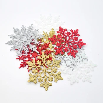 1 Комплект Блестящи Украса от снежинки Коледна Малка Апликация на Едро Сватбени Декорации Зимни Коледни Замразени