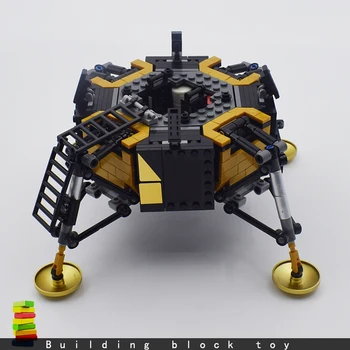 1112 бр. Серия създаване на Лунната посадъчен модул на Аполо 11 Набор от градивни блокове с кукли Съвместими модел 10266 Подарък играчка за деца