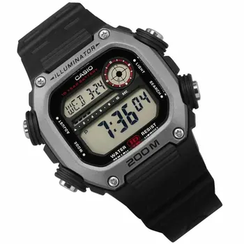 Спортни часовници за мъже Casio DW291H-1AV 10 години живот на батерията Световно време 5 аларми