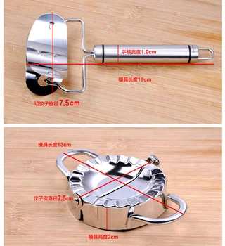 Машина за равиоли костюм от неръждаема стомана домакински скоба за опаковки с кухненски приспособление , форма + нож за тесто