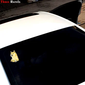 Три Ratels TRL550# 10.9x15 см Карикатура Shiba-Ин Куче Забавни Стикери И Етикети