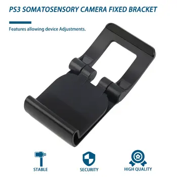 Нов Черен Скоба За Телевизор Скоба Регулируем Държач Поставка За Sony Playstation 3 PS3 Контролер Преместване на Камера За Очите на Едро