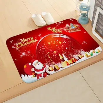 YORIWOO Коледен Врата на мат Етаж килим Подови постелки за Баня Дядо Коледа весела Коледа Декорации за дома 2018 Подарък за Коледа Натал