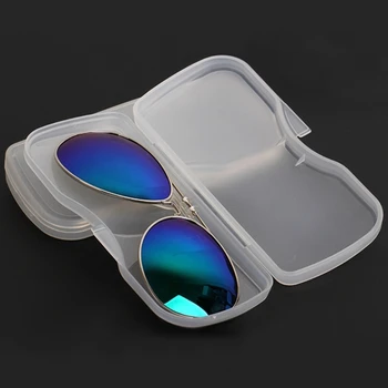 Преносима Прозрачна Защитна Кутия За Калъф обвивка За Очила с откидными лещи на клипсах