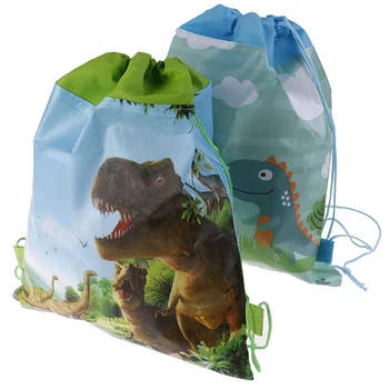 Динозавър Момиче Момче Нетканая чанта Плат Раница за Детска Пътна училищна чанта Бижу Подарък чанта от съвсем малък Подарък чанта