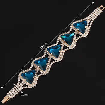 Новата дамска Мода Планински Кристал триъгълник кристална Гривна Кристал Верижка Гривна B030