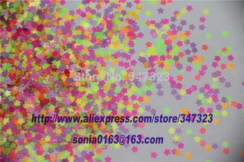 LN300-71 Смес 3 мм неонового Цветове, Устойчиви на растворителям, Брилянтна форма на цвете за лак за нокти, Акрил, САМ supplies1 опаковка=50 грама