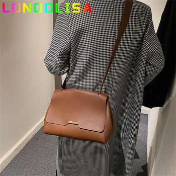 Дизайнерска дамска чанта с Голям капацитет на рамото си Чанта през рамо за жени 2021 Ежедневни чанти от изкуствена кожа Чанта-месинджър Студентка Bolsa