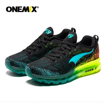 OneMix Мъжки спортни маратонки Музикален ритъм дамски маратонки с дишаща мрежа Градинска спортни обувки Лесен Размер обувки ЕС 39-47