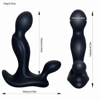 Мъжете свързват Тъпо Безжично дистанционно управление Анален вибратор Силикон Мъжки Масажор на простатата секс-играчки за възрастни, мъже