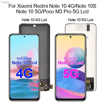 За Xiaomi Redmi Note 10S LCD дисплей Note 10 4G M2101K7AG Дисплей е Сензорен екран за Redmi Note 10 5G LCD дисплей POCO M3 Pro M2103K19G в Събирането на