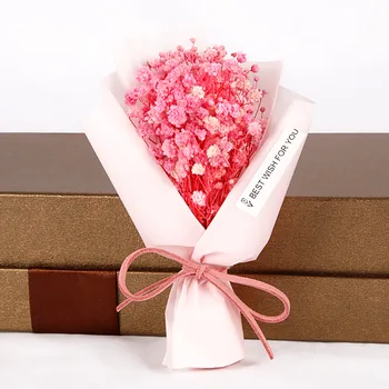 Творчески Мини-сухи цветя Малък Букет от дъх на бебето Ins Вечно Цвете за Подарък кутия за Ден на Свети Валентин с Букет сапун за дейности
