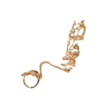 Френското Ретро Геометрично Кух пръстен с регулируема лист за жени, просто модно дамско банкет свързващо пръстен, Бижута подарък 2021 Нова