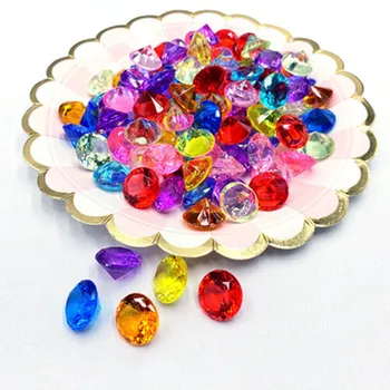 100шт Цветни Акрилни Crystal Изкуствен Диамант Съкровище Пират Акрил 20 ММ Кристален Ваза, Аквариум Скъпоценни Камъни Пълнител Подпори Декор