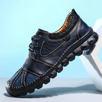 Ежедневни обувки от естествена телешка кожа, за мъже 2021 година, луксозни маркови лоферы, мъжки мокасини, Италиански обувки за катерене