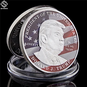 Президентът на САЩ Тръмп Отново Ще направи Америка Велика, Съберете Сребърна Монета-Ние Вярваме В Бога
