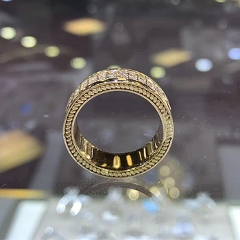 Годежни пръстени Huitan за младоженци Пръстени Класически семпъл Дизайн Годежни пръстени за жени, Лъскави бижута в стил CZ извън времето