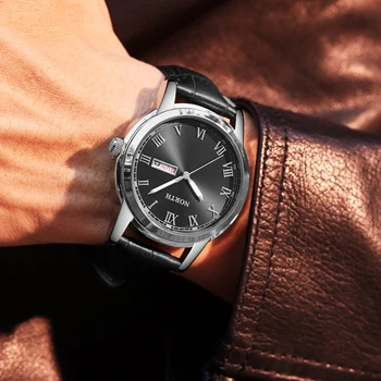 Северен Луксозна марка на Бизнес Кварцов мъжки часовник Модерни Ежедневни спортни часовници Мъжки Кожени Хронограф Водоустойчив Relogio Masculino
