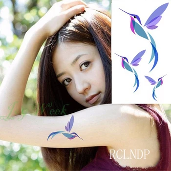 Водоустойчив временна татуировка Стикер на женската сексуална летяща птица татуировка за пренос на вода Флаш татуировка фалшиви татуировки за момичета дама деца