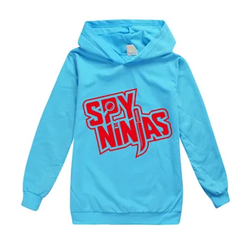 Шпионски Нинджа Детски дрехи Хлопчатобумажный пуловер с качулка Градинска hoody Cartoony пуловер Хип-хоп Дрехи за тийнейджъри, момичета и момчета