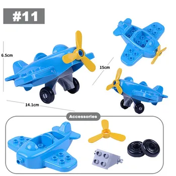 Голям Размер Diy Градските Превозни Средства Самолет Строителни Блокове Скъпа Кола Тухли са Съвместими с Брендовыми Играчки за деца, Детски подарък