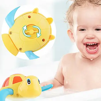 Сладък Мультяшная Костенурка-животното е Класическа Детска Водна играчка За бебета, Плаващ лихвен Костенурка, Завийте верига, Заводные Детски Плажни играчки за баня