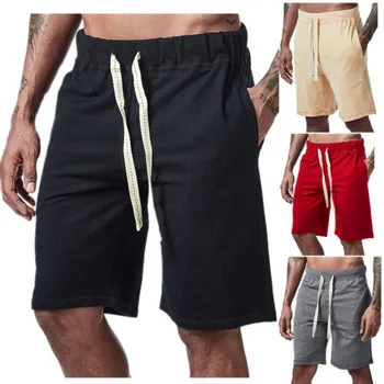 Мъжки Ежедневни Спортни къси панталони за Мъже Свободни Шорти на експозиции Мъжки дишащи и Удобни Ежедневни панталони 5 Средни панталони 8 цвята S-XXL
