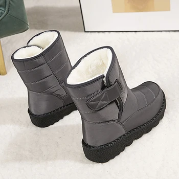 Дамски обувки 2021 Зимни обувки на платформа Водоустойчив ботильоны на нисък ток, Дамски дамски обувки Snow Botas De Mujer