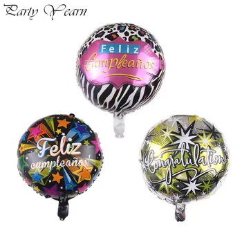 10 бр. 18 инча Испански честит Рожден Ден Балони балони Feliz Cumpleanos Te Quiero Въздушни Балои Украса за партита с балони