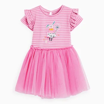 Little maven 2022 Лятна рокля Заек за момичета Ежедневно облекло без ръкави от памук за Комфорт за Малките деца на 2-7 години