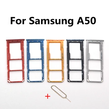 Слот за тава СИМ - карта За Samsung Galaxy A50 A505F A505FM A505FN Телефон Новият Притежател на Карта Micro SD Адаптер резервни Части за ремонт на