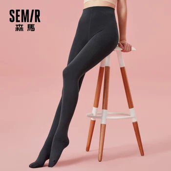 Дамски чорапи с луксозен дъно SEMIR за есента 240d младежки нов стил черни фини дамски чорапи срещу змия