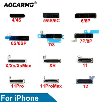 Aocarmo Слушалка Мрежест джоб за високоговорители за слушалки Пылезащитная Мрежа за iPhone 4 4S 5 5S 5C 6 6 S 7 8 Plus X Xs Max 11 12 Pro Max Мини Замяна